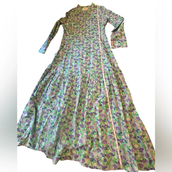 NWT Tuckernuck Hyacinth House Multi Floral Bellflower Long Sleeve Maxi Dress M - Picture 15 of 16